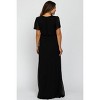 Pinkblush Black Chiffon Short Sleeve Maternity Maxi Dress - 3 of 3