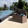 80-gallon lockable resin deck box, waterproof outdoor storage box, suitable for patio furniture,pool accessories, Brown, Injection molded - 4 of 4