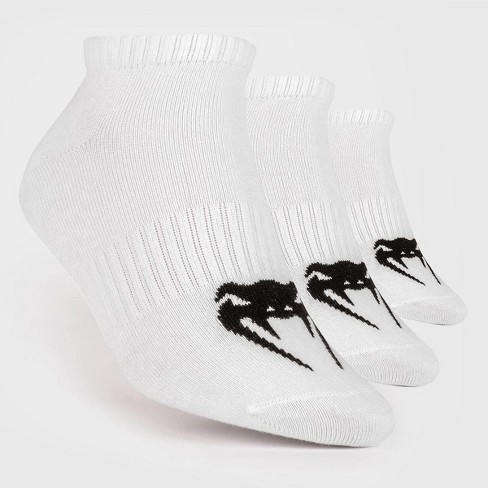 Venum Classic Footlet Socks 3-pack - White/black : Target