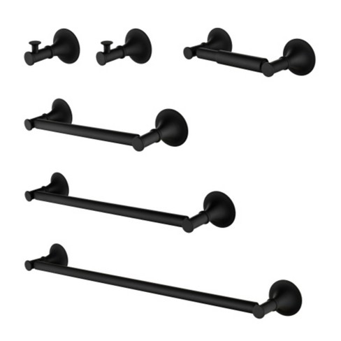 Set Of Wall-mounted Brass Towel Racks In 6-pack : Target