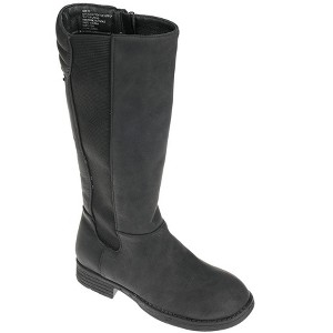 bebe Girl's Fashion Boots, Tall Knee-High Comfy Chelsea Boots with Elastic Gore and Padded Counter for Girls - 1 of 4