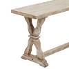 Distressed Farmhouse Wood Bench Brown - Olivia & May - 4 of 4