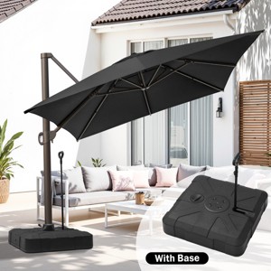 Crestlive Products 10'x 13' Patio cantilever Umbrella with Base Set High-strength Aluminum Pole with 360°Rotation 5 Heights Adjustable - 1 of 4