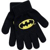 DC Comics Boys Batman Winter Hat 2 Pair Gloves or Mittens Set (Toddler/Little Boys) - 4 of 4