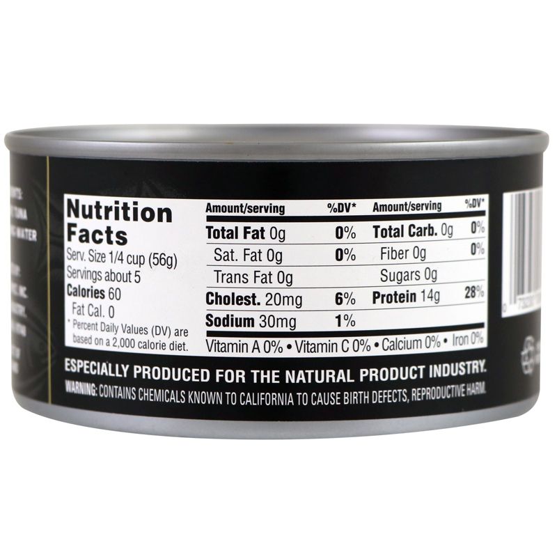 Crown Prince Natural Albacore Tuna, Solid White - No Salt Added, In Spring Water, 12 oz (340 g), 3 of 4
