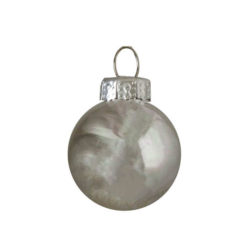 Northlight 40ct Shiny and Matte Silver Glass Ball Christmas Ornaments 2.5", 5 of 7