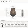 LuxenHome Brown Ombre Terracotta 9.6-Inch Round Vase - 3 of 4