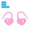 Unique Bargains Plastic Heart Locking Crochet Stitch Markers for Sewing DIY Craft 100 Pcs - 4 of 4