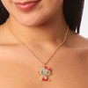 Sanrio Hello Kitty Crystal Pendant Necklace - Gold-Tone with Colorful Enamel Accents - 2 of 4