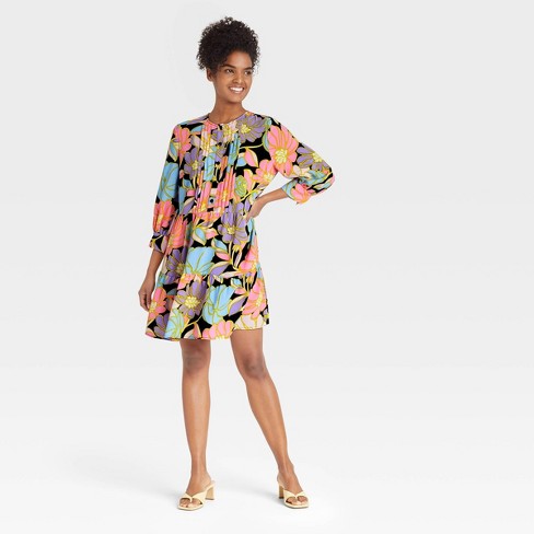 Women's Bishop 3/4 Sleeve Dress - Who What Wear™ - image 1 of 3