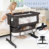 MYKKO 3 in 1 Baby Bassinet, Rocking Bassinets with Comfy Mattress and Wheels, Adjustable Height Bassinet Bedside Sleeper - 3 of 4