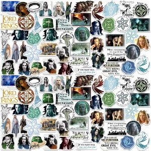 Lord of The Rings Elves of Middle-Earth 100ct Vinyl Large Deluxe Stickers Variety Pack - 1 of 4