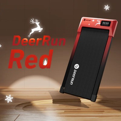 Deerrun Red 2 In 1 15.5*35.5 inches Running Belt Under Desk Limited Edition Treadmill（Women's Day Deal）