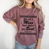 Simply Sage Market Women's Graphic Sweatshirt A Bit Of  A Mess - 3 of 4