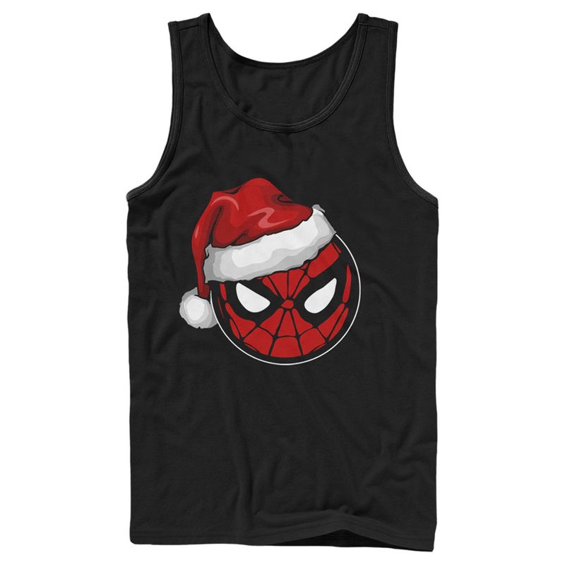 Men's Marvel Christmas Spider-Man Santa Hat Tank Top, 1 of 6