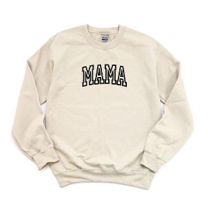 Simply Sage Market Women's Graphic Sweatshirt Embroidered Mama- White Embroidery - 1 of 3