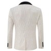 Men's Paisley Tuxedo Jacket Shawl Lapel One Button Suit Jacket Floral Blazer for Wedding Dinner Party Prom - 3 of 4