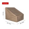 WestinTrends Outdoor Water Resistant Patio Chair Cover (Small), Brown - 4 of 4