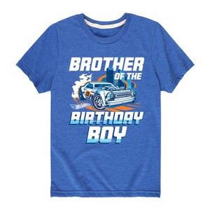 Boys' - Hot Wheels - Brother Of Birthday Boy Short Sleeve Graphic T-Shirt - 1 of 3