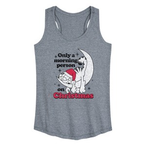 Women's - Garfield - Only A Morning Person On Christmas Graphic Racerback Tank - 1 of 4