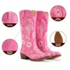 IUV Mid-Calf Cowgirl Boots Cowboy Western Pull-On Tabs Pointy Toe Boot Beige/White/Brown/Pink/Black - 3 of 4