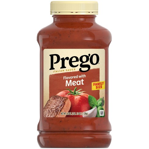Prego Pasta Sauce Italian Tomato Sauce With Meat - 45oz : Target