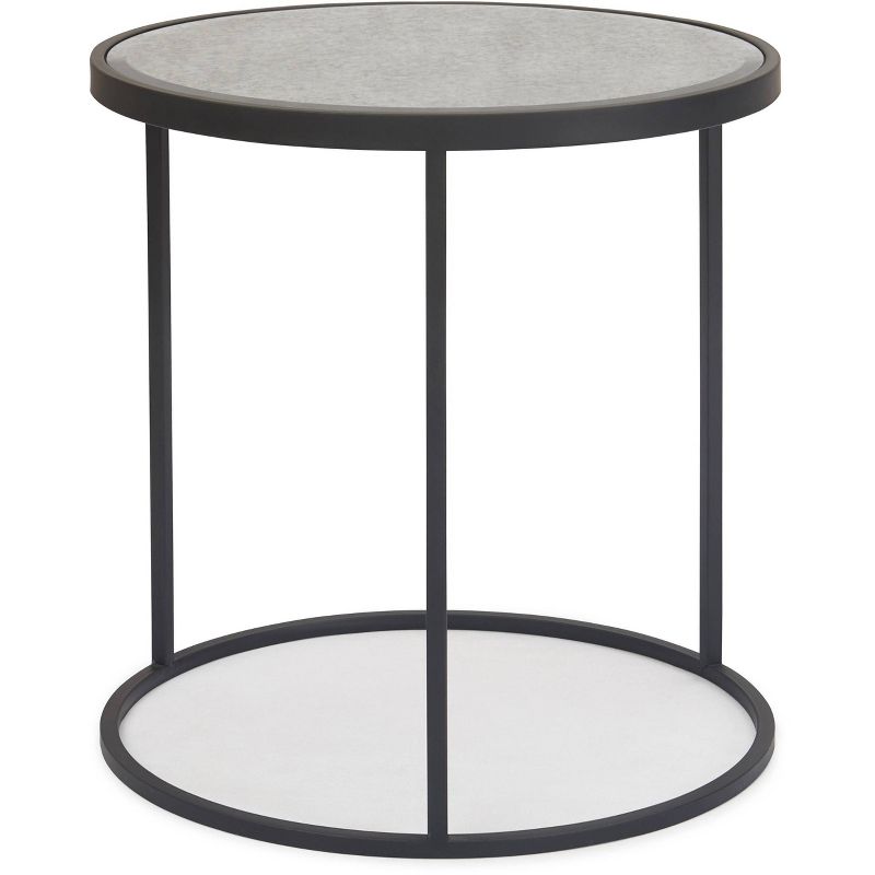 Gramercy Round Mirrored Side Table Black - Finch, 1 of 7