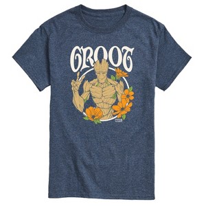 Men's - Marvel - Guardians of the Galaxy Groot Peace Flowers Short Sleeve Graphic T-Shirt - 1 of 4
