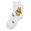 Womens Winnie The Pooh Beary Cute Fuzzy Crew Socks 3-Pair Box Set - 4 of 4