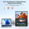 UPERFECT 15.6" Dual-Screen Portable Monitor 1080P HDR, Auto-Rotate Folding Laptop Extender with USB-C & HDMI for Business & Gaming No Driver Needed - 2 of 4