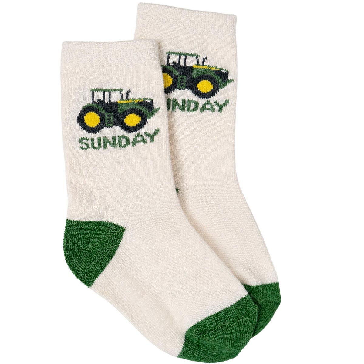 John Deere Toddler Boys' Non-Slip Grip 7-Pack Crew Socks - thumbnail 2