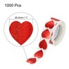 Unique Bargains Self-Adhesive Heart Decoration Sticker for Envelope Wedding 1000 Pcs - 2 of 4