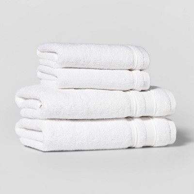 4pc Performance Hand Towel/Washcloth Set White - Threshold™