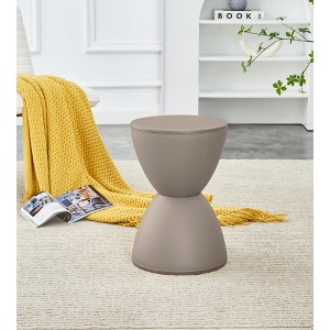 Modern Coffee Table End Table, Pedestal Center Tea Side Table, Accent Table for Small Spaces, Living Room Drink Martini Table, for Home Decor - 1 of 4