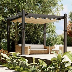 GustoWave Patio 10x10 Ft Outdoor Pergola Gazebo for Backyard Garden Porch - 1 of 4