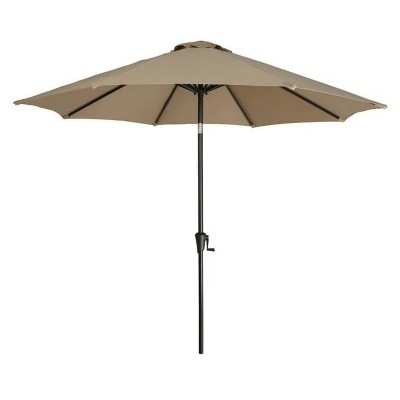 108'' Patio  Outdoor Market Umbrella with Crank and Push Button Tilt