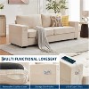 90'' Loveseat Sofa Modern Chenille Upholstered Love Seat Featuring USB Charging Ports - 3 of 4