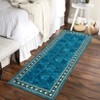 Washable Living Room Bedroom Bordered Geometric Area Rugs Indoor Contemporary Floor Carpet for Home Office - 2 of 4