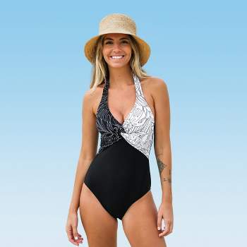 Women's Halter Twisted One Piece Swimsuit - Cupshe