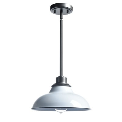 Claxy White Pendant Light Fixture Modern Kitchen Islands Pendant Light Metal Rod