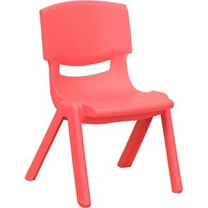 Riverstone Furniture Collection Plastic Stack Chair Red