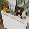 FUFU&GAGA White Multifunctional Shoe Cabinet with Adjustable Shelves and 3 - Mode Lighting - 3 of 4