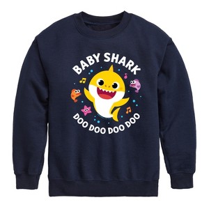 Boys' - Baby Shark - Baby Shark Doo Doo Doo Doo Graphic Long Sleeve Fleece Sweatshirt - 1 of 4