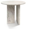 PAGED Modern Luxury Natural Marble Round Coffee Table for Living Room,Stylish Desigh Real Marble Center Table Tea Table End Table - 4 of 4