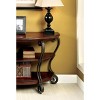 ORRD Traditional Brown Cherry Sofa Table - Ornate Console Table with Scroll Legs & Open Shelf for Living Room - 3 of 4