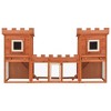vidaXL Rabbit Hutch Brown Pine wood Large Modular Rabbit Hutch - 2 of 4