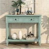 NicBex Traditional Design Vintage Console Table, Entryway Table with 2 Drawer & Bottom Shelf, Foyer Tables for Entryway, Living Room, Hallway - 2 of 4