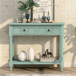 NicBex Console Table Traditional Entryway Table with 2 Drawers and Bottom Shelf Side Table for Living Room, Entryway, Hallway - 1 of 4