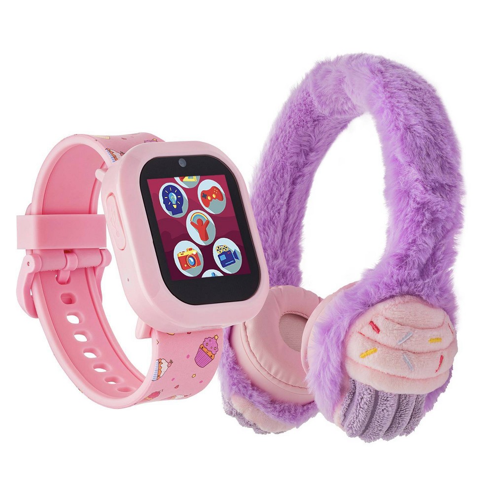 Photos - Smartwatches PlayZoom Girl V3 Pink Cupcake with Bluetooth Headphone Set