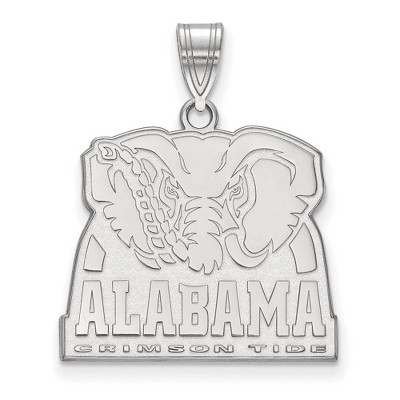 Black Bow Jewelry 14k White Gold Alabama Crimson Tide NCAA Large Pendant